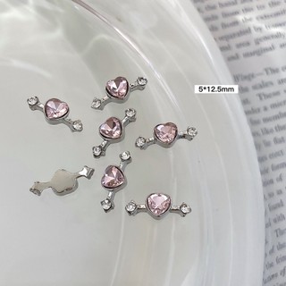 Charm Bạc Đá Pha Lê Hồng Pastel