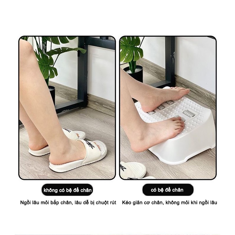Ghế Gác Chân Massage, Ghế Kê Chân Công Thái Học Cho Dân Văn Phòng, Sinh Viên, Chơi Game Mát Xa Thư Giãn, Chắc Chắn