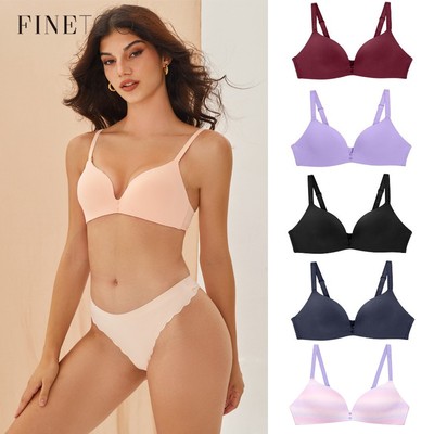 FINETOO Áo Ngực Mềm Không Đường May Có Mút Nâng Ngực plus size
