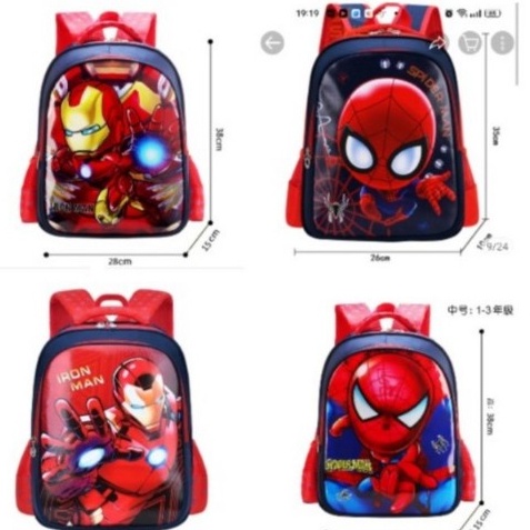 Balo Học Sinh Tiểu Học Cho Bé Gái Bé Trai ❤️ ĐỦ SIZE❤️ Balo Cho Bé Cấp 1 Có Phản Quang,Chống Thấm Nước hình siêu nhân