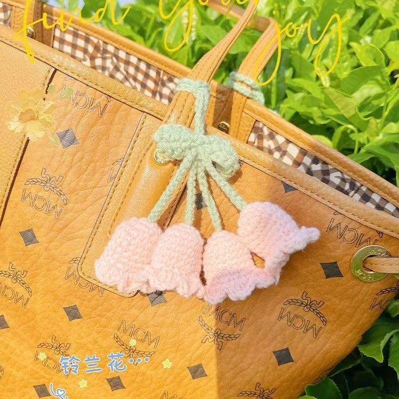 Móc Khóa Đan Len Thủ Công Phong Cách mori lily of the valley Dễ Thương