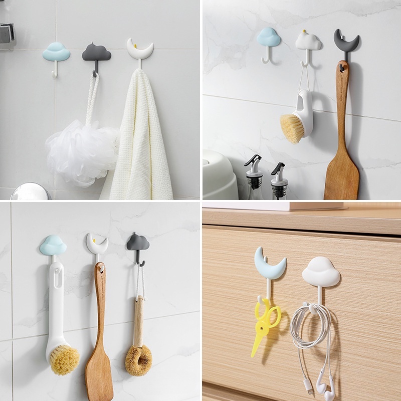 Bộ 3 Móc Treo Tường Siêu Dính Không Cần Khoan