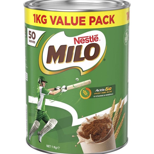 Sữa bột nestle milo úc  hộp 1kg thơm ngon, dinh dưỡng giúp bé phát triển tối ưu Healthy Care Quatangme1