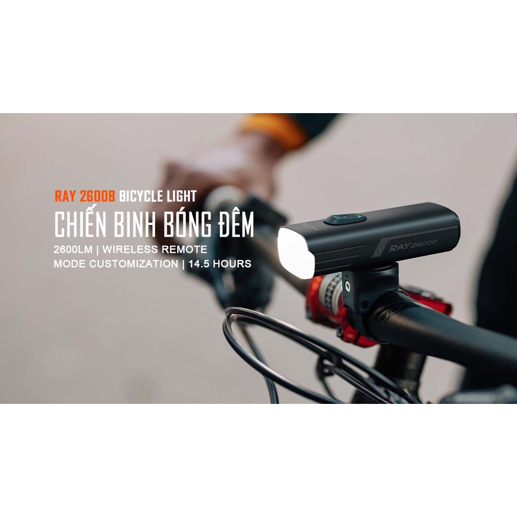 Đèn xe đạp MAGICSHINE RAY2600B sáng 2600 lumen pin 6700mAH