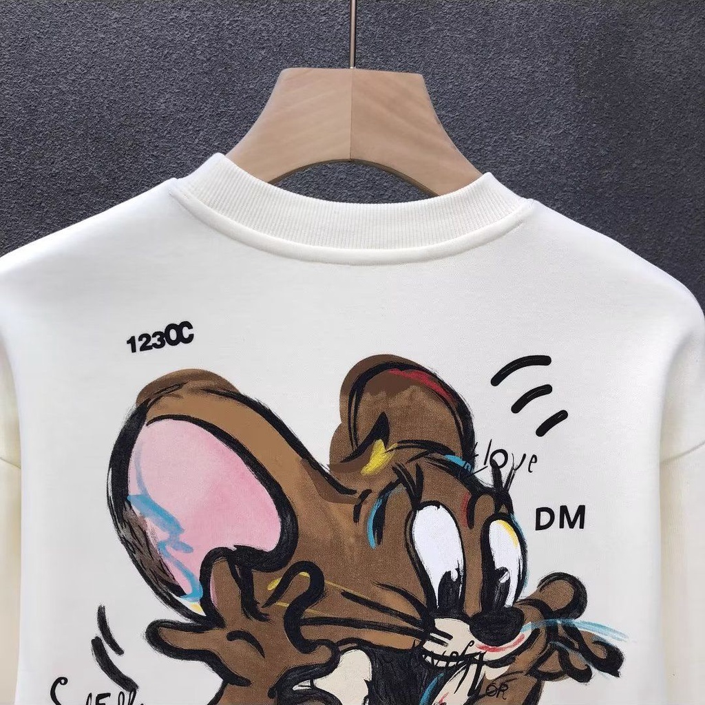 Áo Thun Tay Dài Cổ Tròn Thêu Họa Tiết Phong Cách Đường Phố Mỹ Thời Trang Mùa Thu Mới Cho Nam