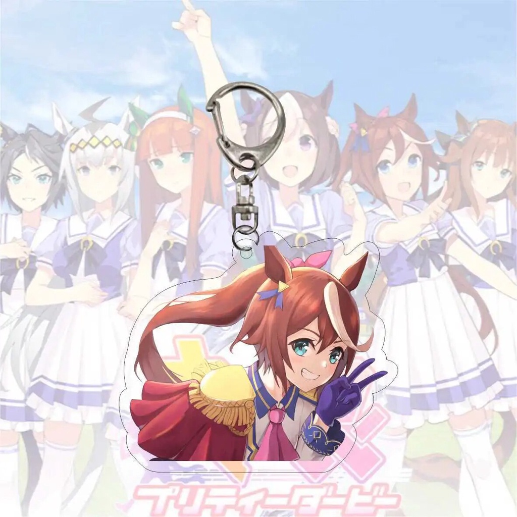 Móc khóa Anime Acrylic Game Uma Musume Pretty Derby Silence Suzuka Special Week Phụ kiện trang trí túi xách Balo