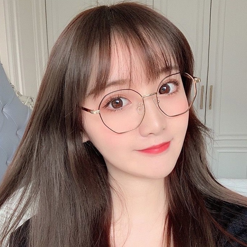 Kính Mát Gọng Đa Giác Chống Ánh Sáng Xanh Thời Trang Cho Nam Và Nữ