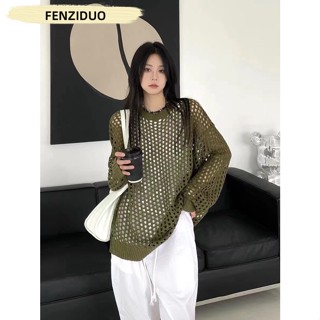 FENGZIDUO Áo Len croptop áo tingoan áo nữ kiểu 2023 New Style A29J2FI 34Z230821