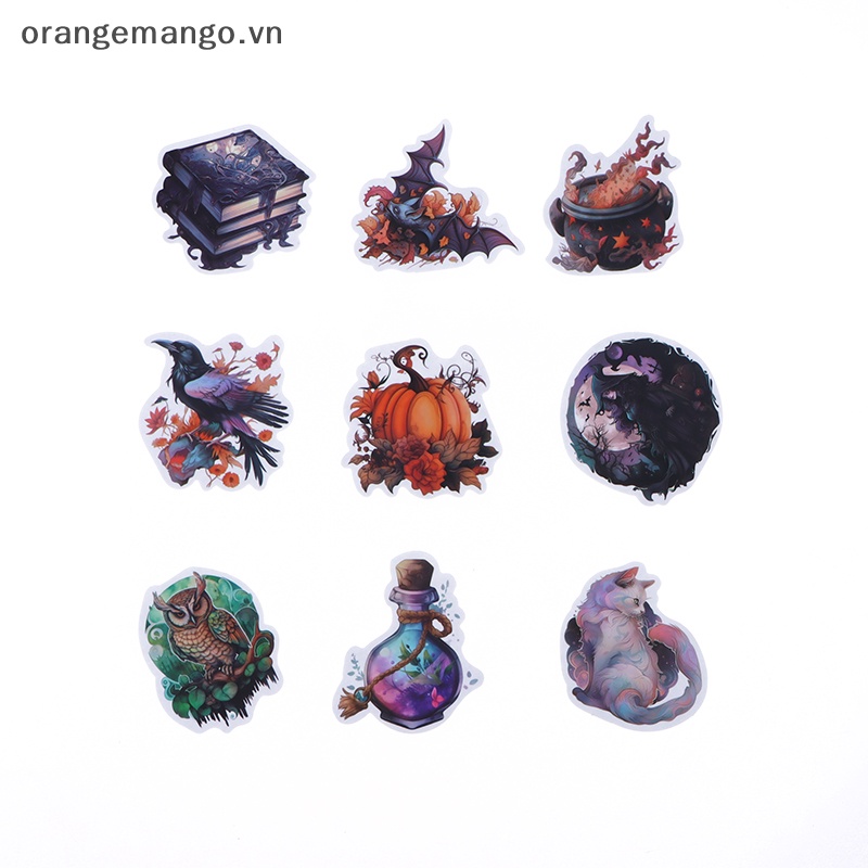 Orangemango Set 50 Nhãn Dán Hoạt Hình Phù Thủy Ma Thuật Cá Tính Trang Trí Ván Trượt / laptop / Va Li diy vn