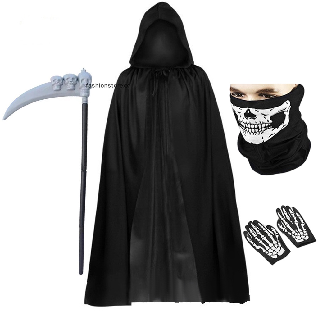Fash Bộ Đồ Hóa Trang Thần Chết Áo Choàng Đen Cho Người Lớn Dịp halloween vvn