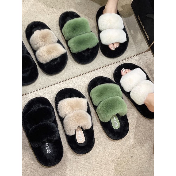 Dép Bông Đi Trong Nhà Đế Dày Thời Trang Xuân Thu 2023 Phong Cách Mới Cho Nữ