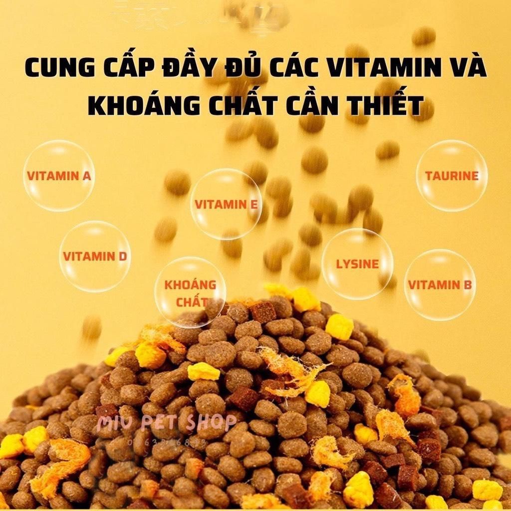 Thức ăn cho mèo bịch 2.5kg dạng hạt trộn cùng thịt sấy khô DONGPET cao cấp chuyên dành cho mèo kén ăn