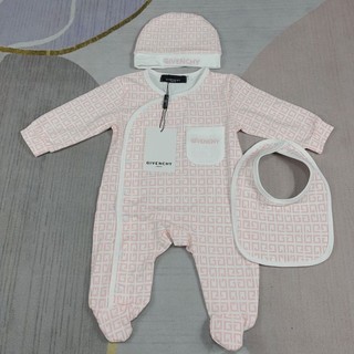 Bộ 3 món áo liền quần + yếm + nón thời trang cho bé sơ sinh 0-18 tháng tuổi