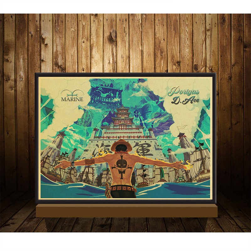 Tranh Áp Phích Trang Trí Tường - Hình Hoạt Hình One Piece Độc Đáo