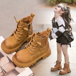 Giày bốt martin cổ thấp đế mềm thời trang cho bé size 21-37