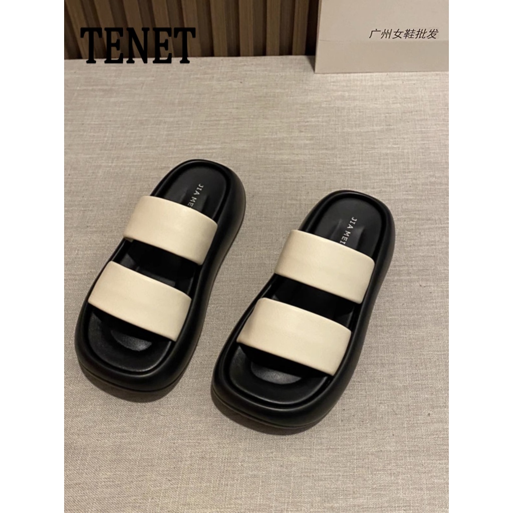 TENET  Dép nữ Hở Ngón Đế Dày Thoải mái Kiểu dáng độc đáo Siêu nhẹ Lót êm ái FDL2393GUI 41Z231008