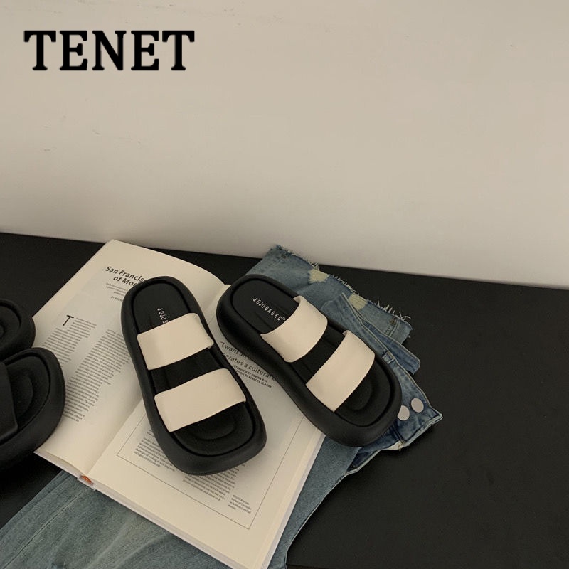 TENET  Dép nữ Hở Ngón Đế Dày Thoải mái Kiểu dáng độc đáo Siêu nhẹ Lót êm ái FDL2393GUI 41Z231008