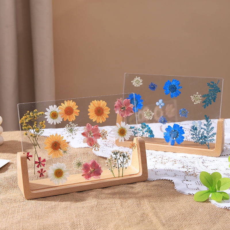 Khung Ảnh Hoa Khô Thủ Công Bằng Gỗ Trơn 20cm 06Cm