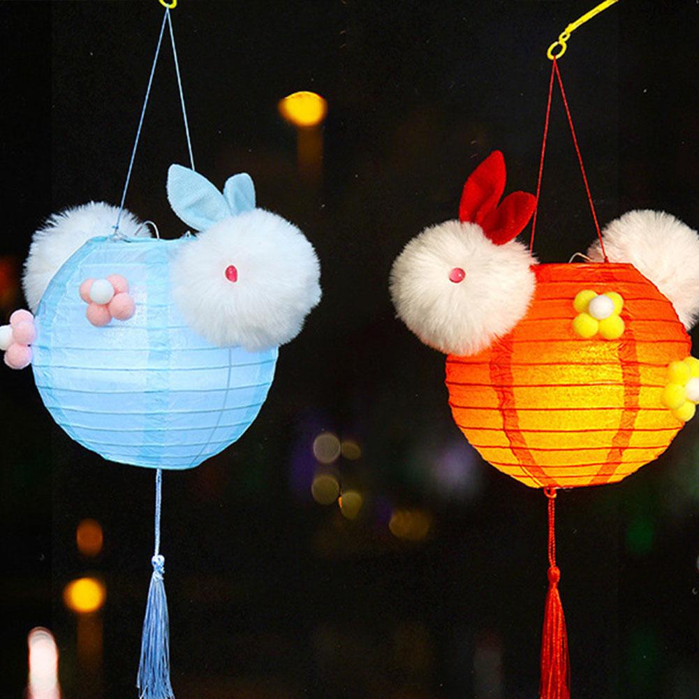 Diy Mặt Dây Chuyền Lồng Đèn Hình Thỏ Mặt Trăng k3x4