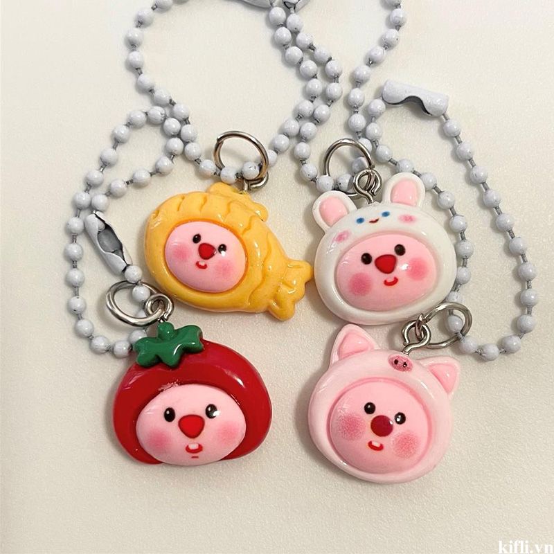 🌸🌸Loopy ruby little beaver mặt dây chuyền nhỏ keychain schoolbag mặt dây chuyền phim hoạt hình món quà dễ thương
