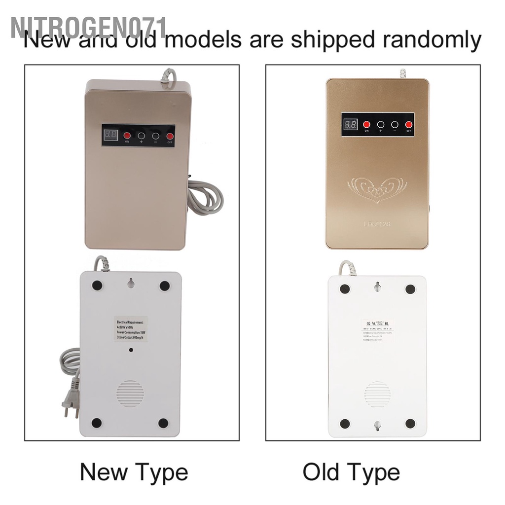 Nitrogen071 50Hz 600 mg/h Máy Tạo Ozone Ozon Nước Gia Đình Thực Phẩm Rau Củ EU Cắm 220V