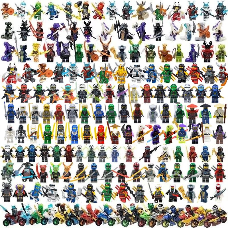 1 Mô Hình Đồ Chơi Lắp Ráp Xe Mô Tô Cảnh Sát ninja bricks ninjago