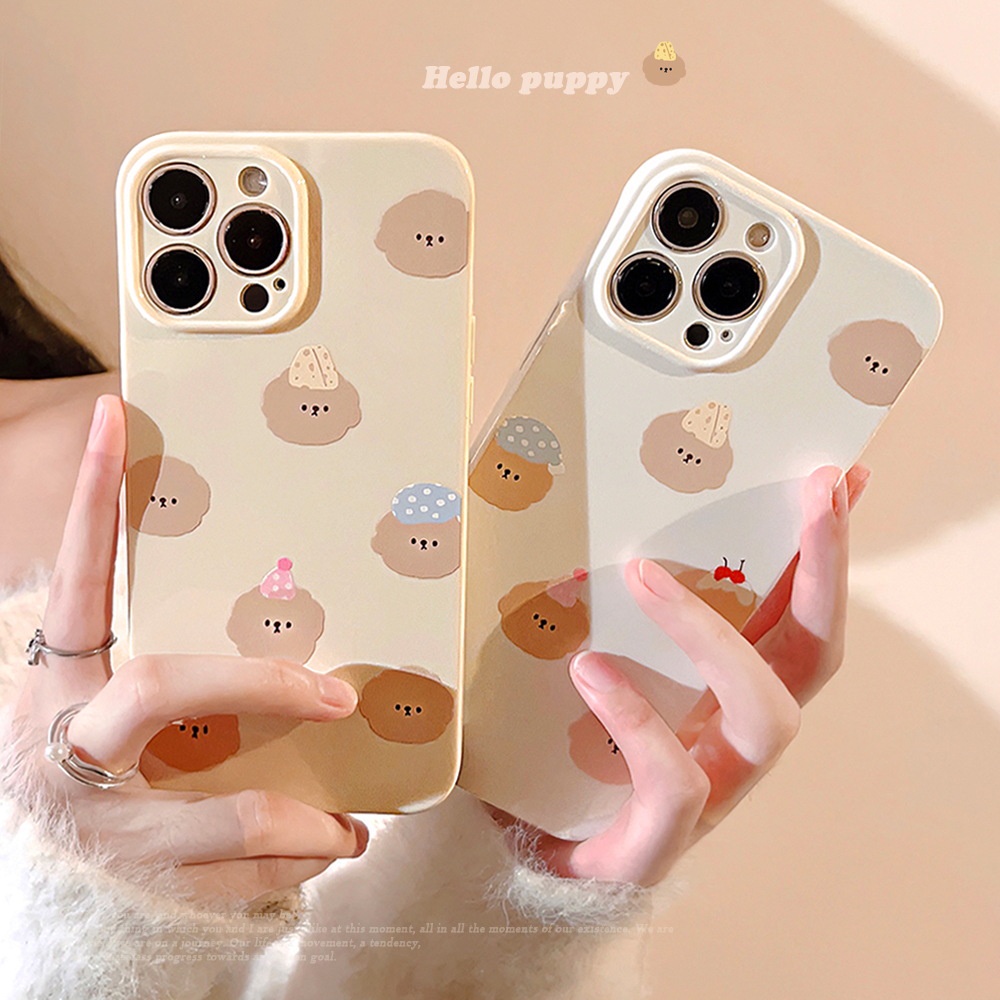 Hoạt Hình Ốp Điện Thoại tpu Silicon Chống Rơi Hình Cún Dễ Thương Cho iphone 11 12 13 14 15 pro max plus