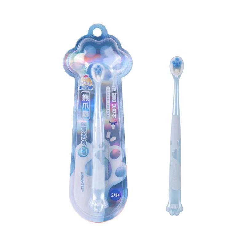 Bàn Chải Đánh Răng 4 Ngàn Hình Bàn Chân Gấu Trúc Siêu Mềm Siêu Mịn Sáng Tạo Tay Cầm In Dấu Chân Người Lớn Trẻ Em Gia Đình