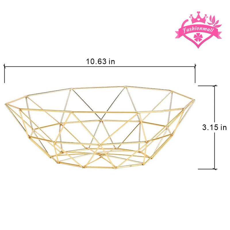 Tô Đựng Trái Cây / Bánh Mì Dây Kim Loại Có Giá Đỡ Hình Tròn