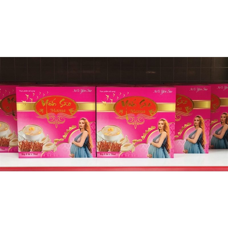 Yến sào Mama,yến dành cho bà bầu,hộp 6 hũ x 70ml