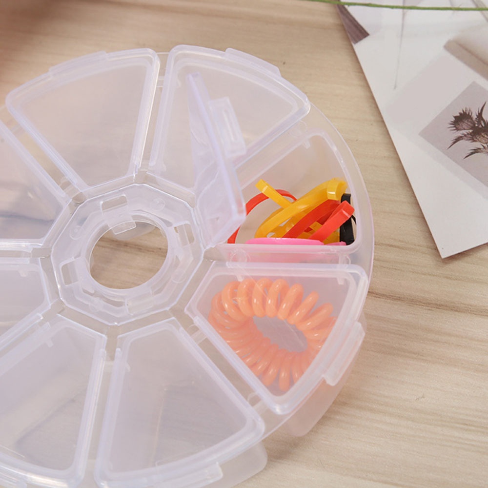 Storage Box 8 Slots Plastic Case Craft Organizer Container Accessories