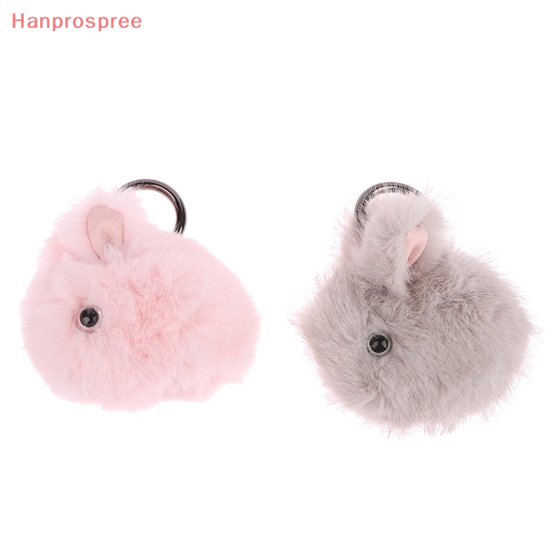 Móc Khóa Hình Thỏ Con Lông Chồn Giả mini Dễ Thương Dùng Trang Trí Sách / Túi Xách / Quà Tặng Sinh Nhật Cho Bạn Gái