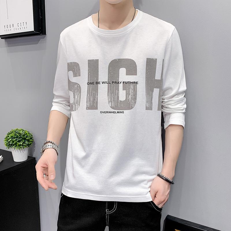 Áo Thun cotton Tay Dài Cổ Tròn Thời Trang Xuân Thu Cho Nam Giới size m-4xl