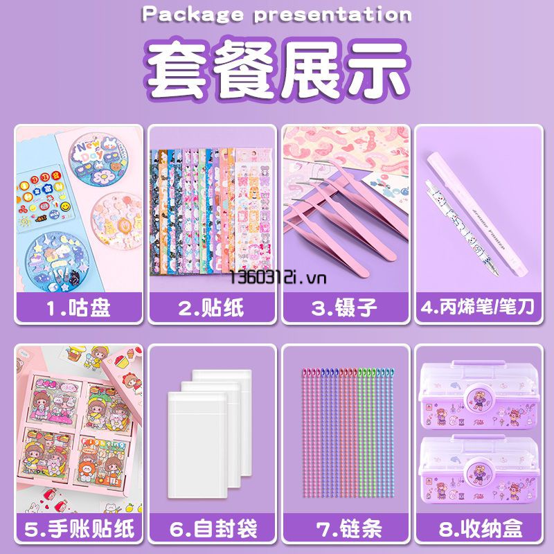 Bộ 826 Miếng Dán Goo Bằng Nhựa Resin Trang Trí Hộp Thẻ Goo DIY