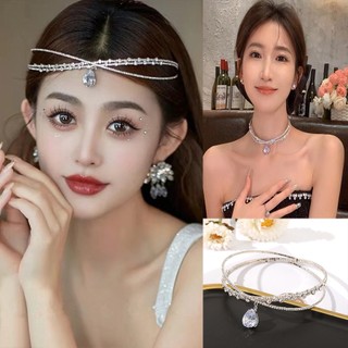 Băng Đô Cài Tóc 31cm Hình Giọt Nước Màu Bạc Thời Trang Cho Nữ
