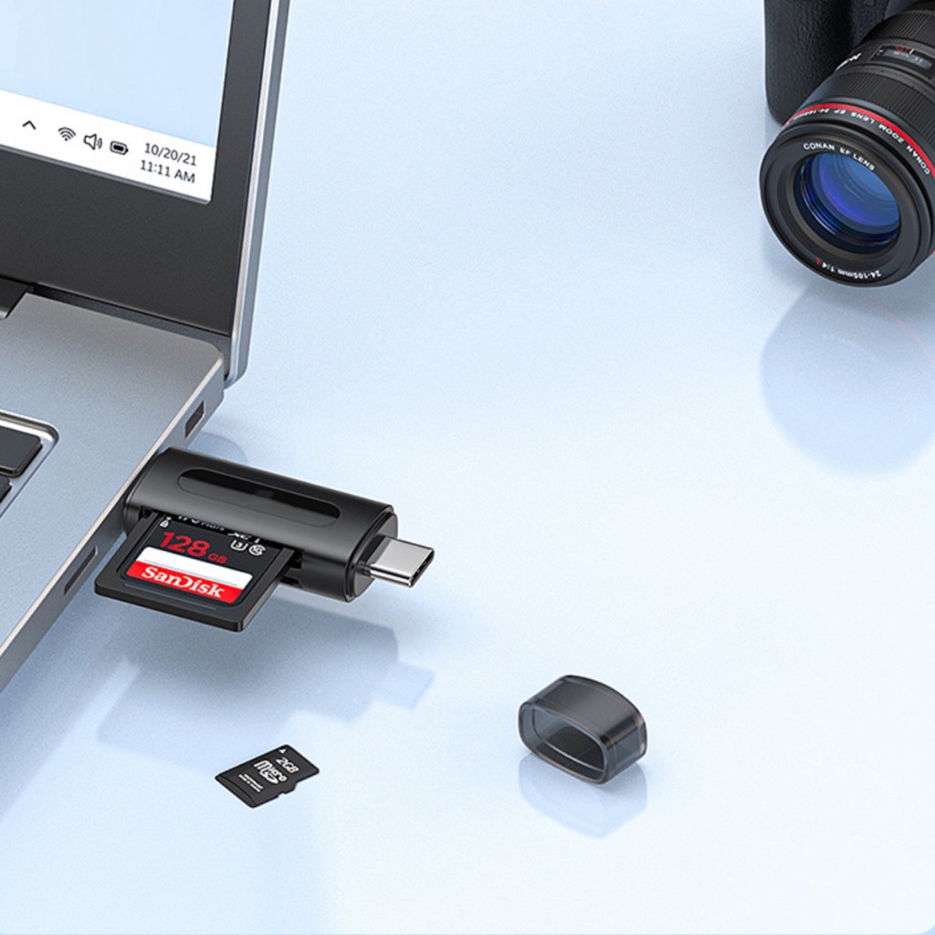 Đầu đọc thẻ nhớ SD Type-c kiêm chuyển đổi type-c sang usb đa năng