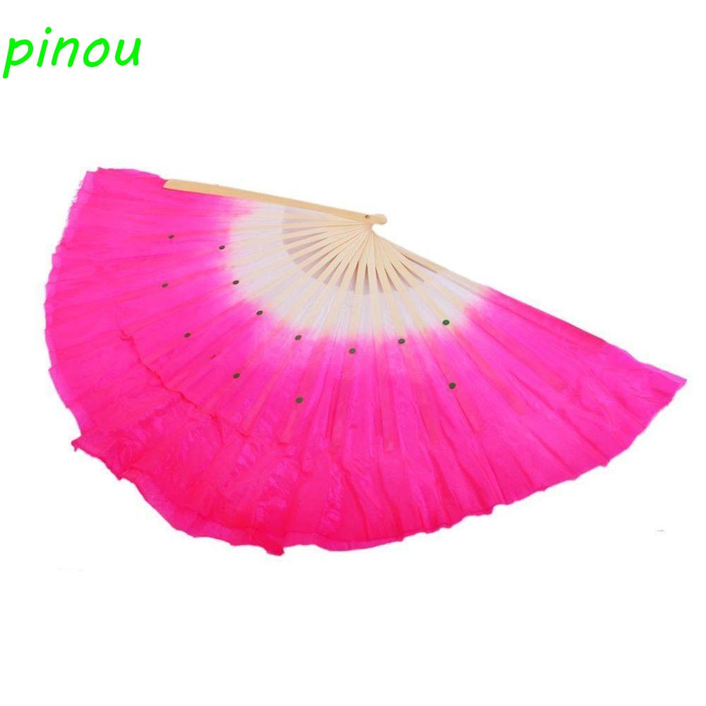 Pinou Quạt Lụa Che Bụng Hoa Hồng Bằng Lụa Nửa Hình Tròn Nghệ Thuật Dân Tộc Trung Hoa Đẹp Sử Dụng Cho Các Bữa Tiệc Khiêu Vũ