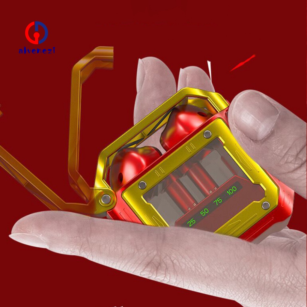 Alvenezi 1 set Tai Nghe Không Dây jx50 hifi Có Nắp Bật Chống Nhiễu Âm Thanh Không Dây bluetooth 53