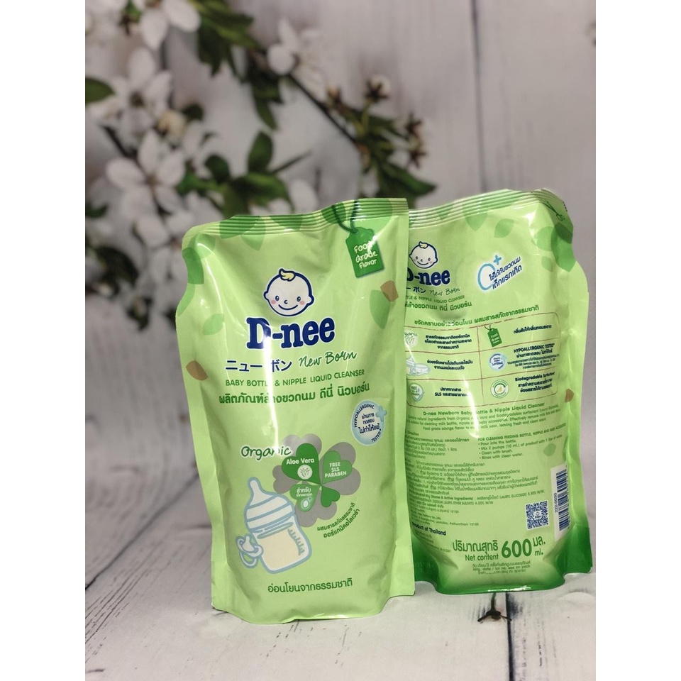 Nước rửa bình/ xúc bình sữa Dnee Thái Lan 600ml/ 500ml mẫu mới .. !