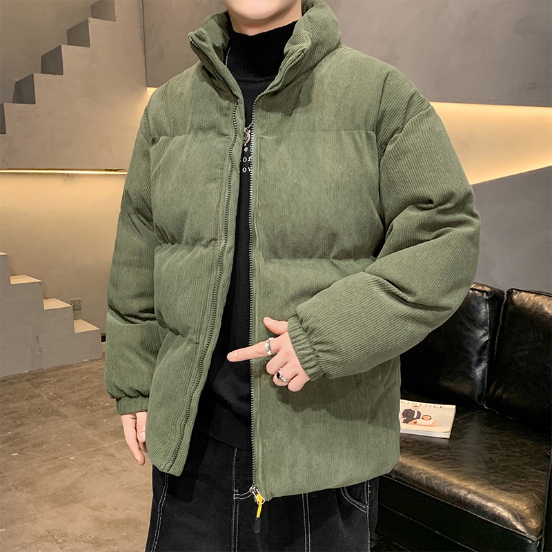 Áo Khoác Tay Dài Màu Trơn Giữ Ấm Mùa Đông Thời Trang Đơn Giản Dành Cho Nam