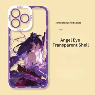 Ốp lưng iphone samsung xiaomi oppo cạnh vuông Eagle Eye Translation Raiden Genshin Impact