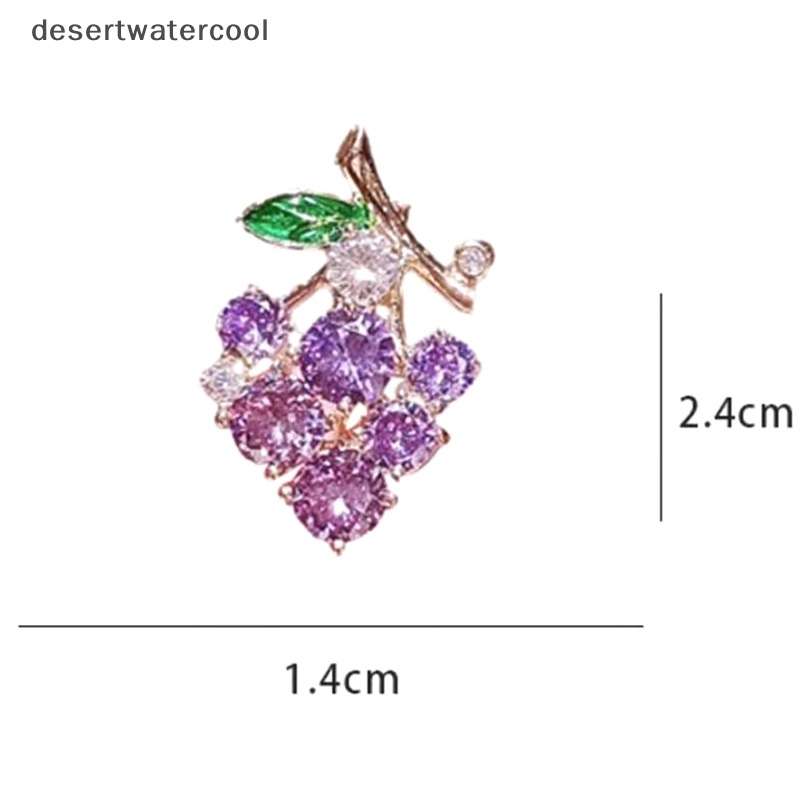 Dcvn Ghim Cài Áo Hình Chùm Nho Màu Tím Nhạt Cho Nữ