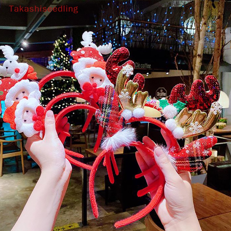 Băng Đô Cài Tóc Hình Tuần Lộc / Cây Thông Giáng Sinh / Năm Mới Dễ Thương Cho Bé