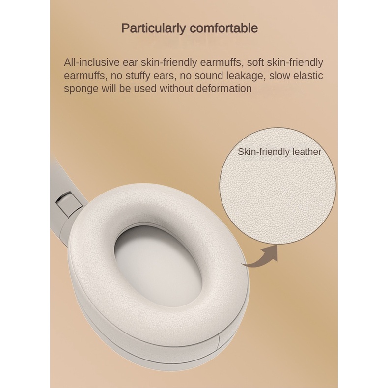 Tai Nghe Chụp Tai bluetooth Không Dây Màu Trắng Kèm mic Dùng Để Chơi Game Trên Điện Thoại