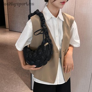 Túi Đeo Cánh Tay nylon Màu Trơn Khóa Kéo Đơn Giản Cho Nữ 