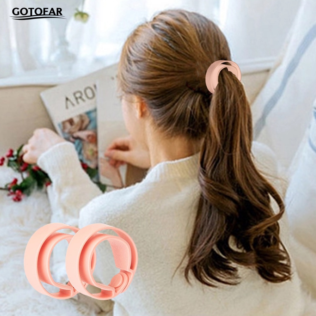 Bộ 2 Dây Cột Tóc silicone Co Giãn Tốt Dành Cho Nữ