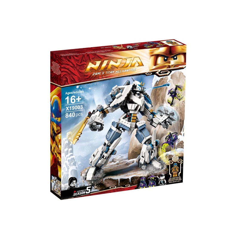 Đồ chơi Lắp ráp Robot Cuồng phong Ninja Go, X19003 Mecha Ninja, Xếp hình thông minh