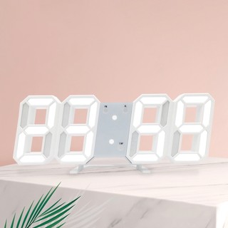 Đồng hồ led 3d treo tường, để bàn thông minh smart clock - laeli