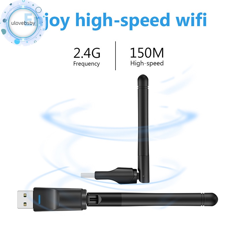 Thẻ Mạng wifi ulovebsby mt7601 mini usb wifi 150mbps rtl8188 Cho Máy Tính laptop 2.4ghz vn