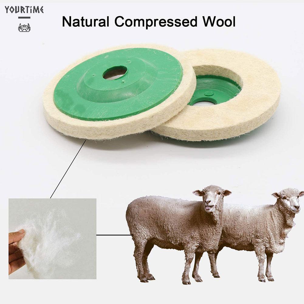 Set 5 Đĩa Nỉ Đánh Bóng Kính / Kim Loại / Kim Loại / Thủy Tinh 4 inch 125mm